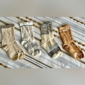 Bombas Women's Holiday Calf Sock 4-Pack - Butterscotch Husk Mix - Size S